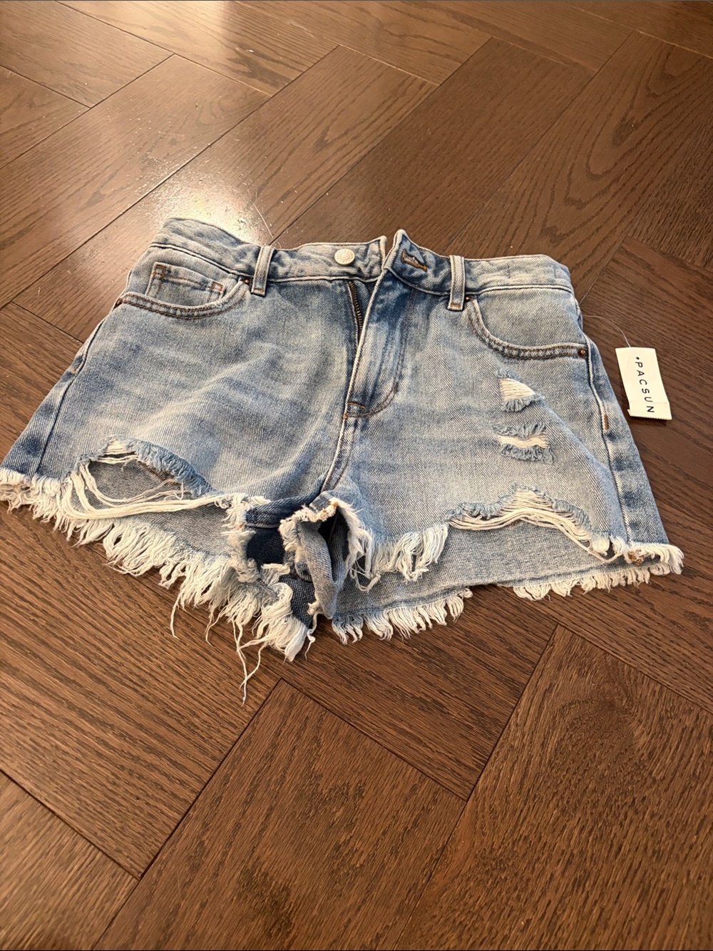 PacSun Bleached Distressed Denim Cutoff Shorts